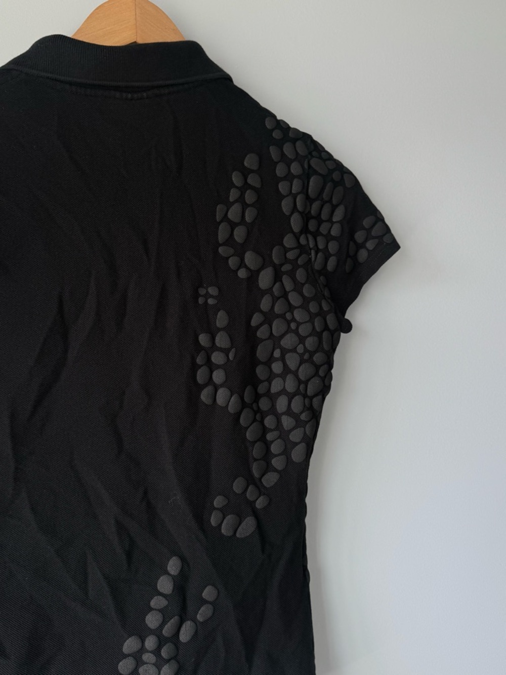(S) Lacoste Black Short Sleeve Polo Top - Picture 6 of 6